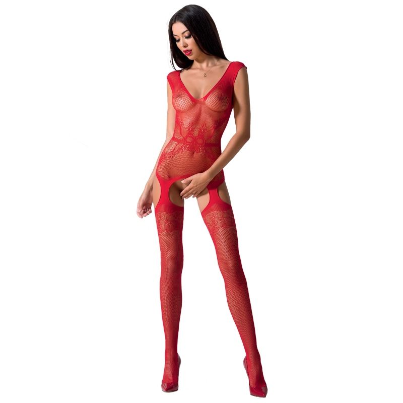 PASSION WOMAN BS062 BODYSTOCKING ROSSO TAGLIA UNICA - PASSION WOMAN - Intimo per le occasioni speciali | The Game Lingerie