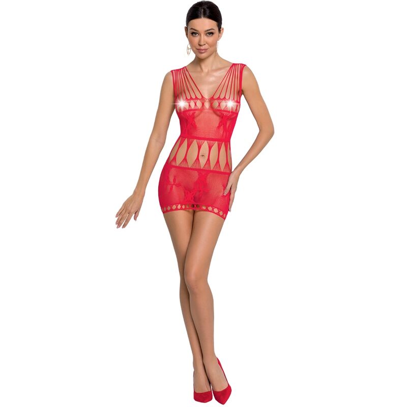 PASSION WOMAN BS090 BODYSTOCKING ROSSO TAGLIA UNICA - PASSION WOMAN - Intimo per le occasioni speciali | The Game Lingerie
