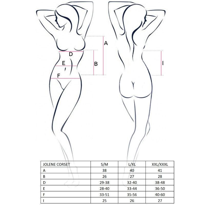 PASSION - WOMAN JOLENE CORSETTO NERO TAGLIA S/M - PASSION WOMAN CORSETS - Intimo per le occasioni speciali | The Game Lingerie