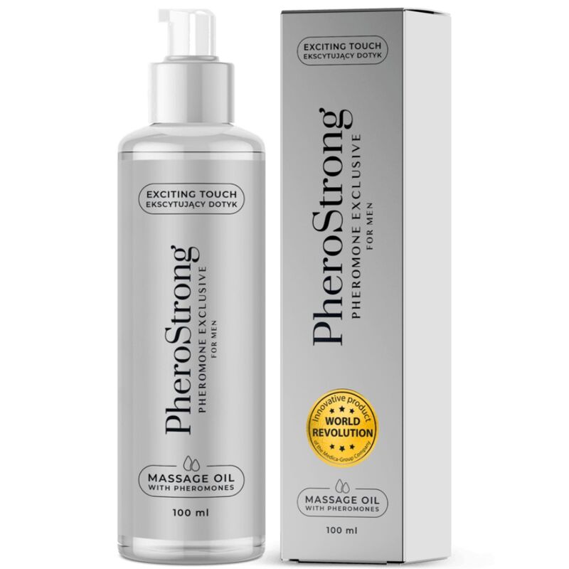 PHEROSTRONG - OLIO DA MASSAGGIO ESCLUSIVO PER UOMINI 100 ML - PHEROSTRONG - Intimo per le occasioni speciali | The Game Lingerie