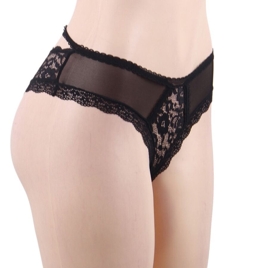 QUEEN LINGERIE - SLIP IN PIZZO FLOREALE S/M - QUEEN LINGERIE - Intimo per le occasioni speciali | The Game Lingerie