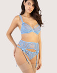 Reggicalze Fallon Cornflower azzurro fiordaliso - Playful Promises - The Game Lingerie
