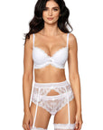 Reggicalze Lagerta in Pizzo Bianco - ROZA LINGERIE - The Game Lingerie