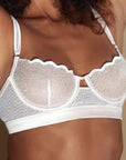Reggiseno Heroine Chic in rete non imbottito nero / blush - Scandale - The Game Lingerie