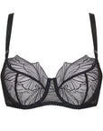 Reggiseno Morbido con Ricami Floreali in Filo d'Argento Aurora Nero | Gorteks - Gorteks - Intimo per le occasioni speciali | The Game Lingerie