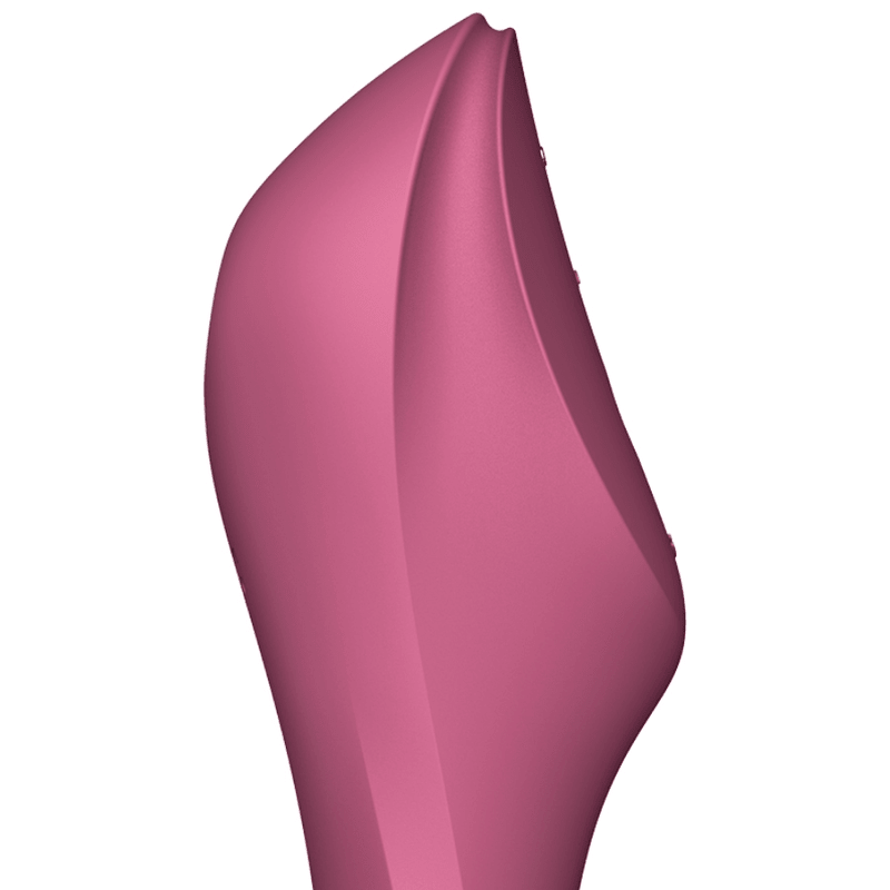 SATISFYER - MASSAGGIATORE CURVY TRINITY 3 AIR PULSE ROSSO - SATISFYER AIR PULSE - Intimo per le occasioni speciali | The Game Lingerie