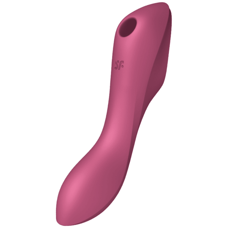 SATISFYER - MASSAGGIATORE CURVY TRINITY 3 AIR PULSE ROSSO - SATISFYER AIR PULSE - Intimo per le occasioni speciali | The Game Lingerie