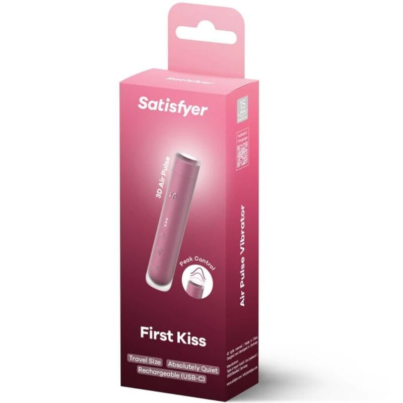 SATISFYER - STIMOLATORE CLITORIDEO FIRST KISS WAVE GARNET - SATISFYER AIR PULSE - Intimo per le occasioni speciali | The Game Lingerie
