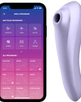 SATISFYER - VIBRATORE DUAL PLEASURE AIR PULSE MAUVE - SATISFYER CONNECT - Intimo per le occasioni speciali | The Game Lingerie