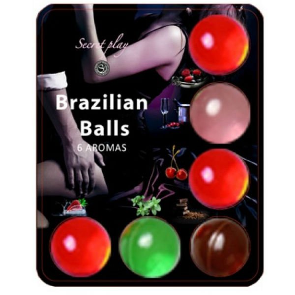 SECRETPLAY - BRASILLIAN BALLS LUBRIFICANTE HOT BALLS 6 UNITÀ - SECRETPLAY COSMETIC - Intimo per le occasioni speciali | The Game Lingerie