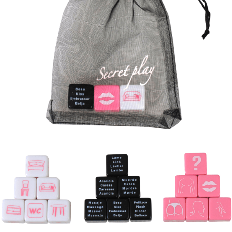 SECRETPLAY - GIOCO 3 DADI (ES/PT/EN/FR) - SECRETPLAY 100% GAMES - Intimo per le occasioni speciali | The Game Lingerie