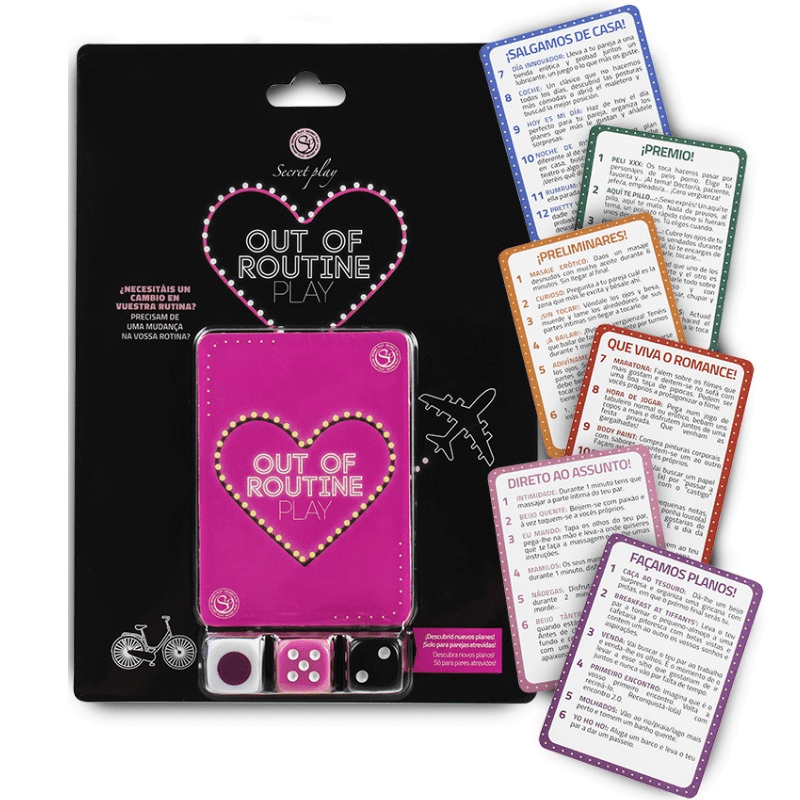 SECRETPLAY - GIOCO CAMBIA LA TUA ROUTINE VERSIONE FUORI ROUTINE (ES/EN) - SECRETPLAY 100% GAMES - Intimo per le occasioni speciali | The Game Lingerie