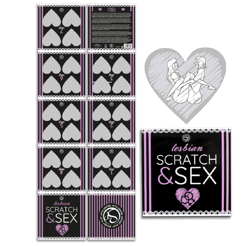 SECRETPLAY - GIOCO DI GRATTA E SESSO PER COPPIE POSIZIONI LESBICHE (ES/EN/FR/PT/DE) - SECRETPLAY 100% GAMES - Intimo per le occasioni speciali | The Game Lingerie