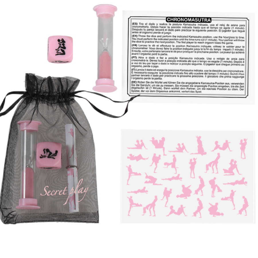 SECRETPLAY - KIT CRONOMASUTRA (ES/EN/FR/DE/PT) - SECRETPLAY 100% GAMES - Intimo per le occasioni speciali | The Game Lingerie