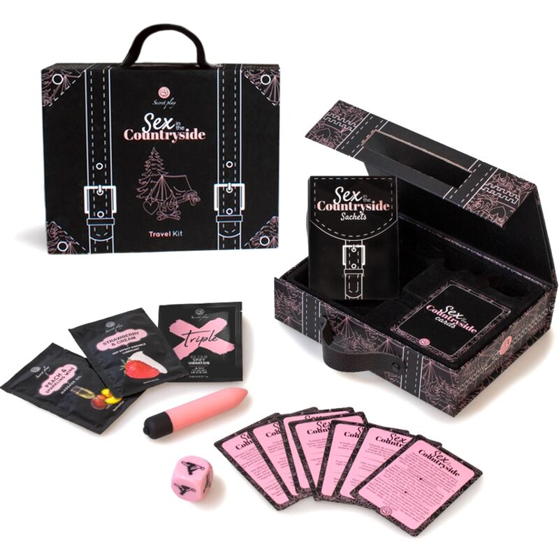 SECRETPLAY - KIT DA VIAGGIO SESSO IN CAMPAGNA (ES/EN/DE/FR/NL/PT) - SECRETPLAY 100% GAMES - Intimo per le occasioni speciali | The Game Lingerie
