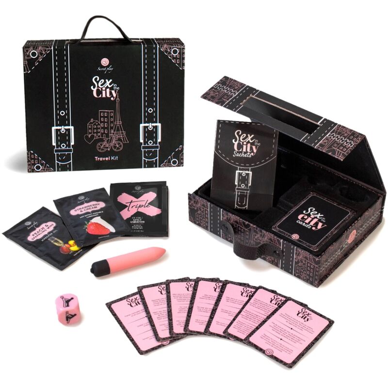 SECRETPLAY - KIT DA VIAGGIO SESSO IN CITTÀ (ES/EN/DE/FR/NL/PT) - SECRETPLAY 100% GAMES - Intimo per le occasioni speciali | The Game Lingerie