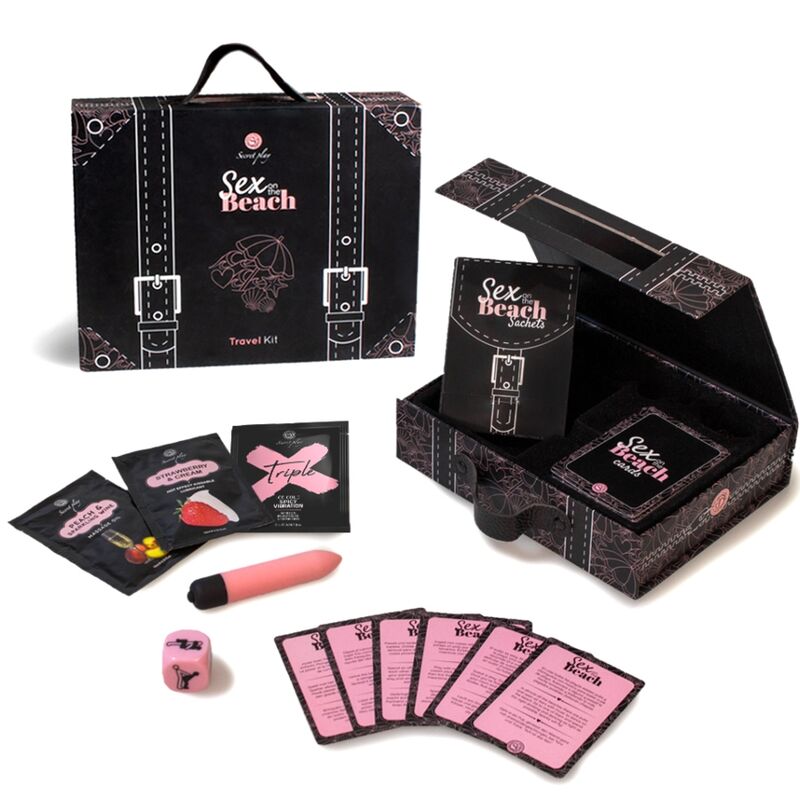SECRETPLAY - KIT DA VIAGGIO SESSO IN SPIAGGIA (ES/EN/DE/FR/NL/PT) - SECRETPLAY 100% GAMES - Intimo per le occasioni speciali | The Game Lingerie