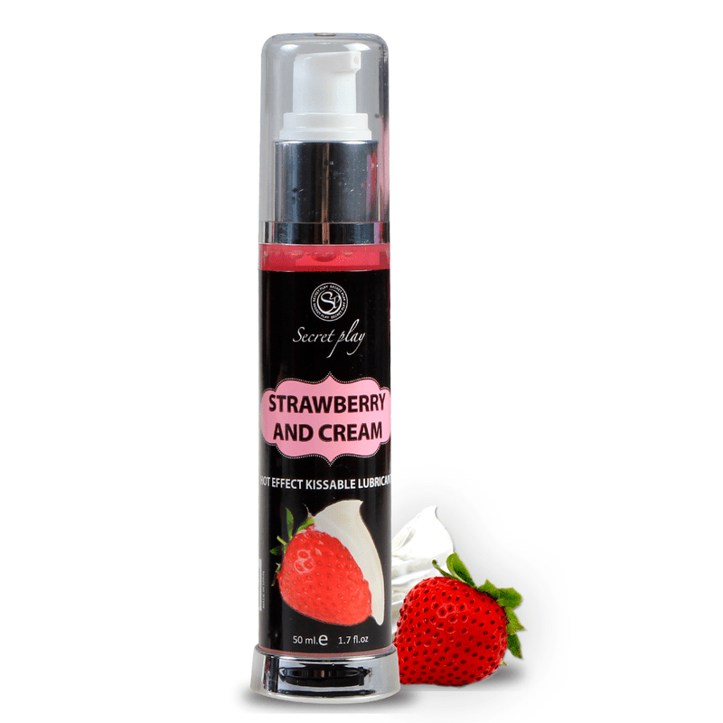 SECRETPLAY - LUBRIFICANTE 2 - 1 EFFETTO CALORE FRAGOLA E CREMA 50 ML - SECRETPLAY COSMETIC - Intimo per le occasioni speciali | The Game Lingerie