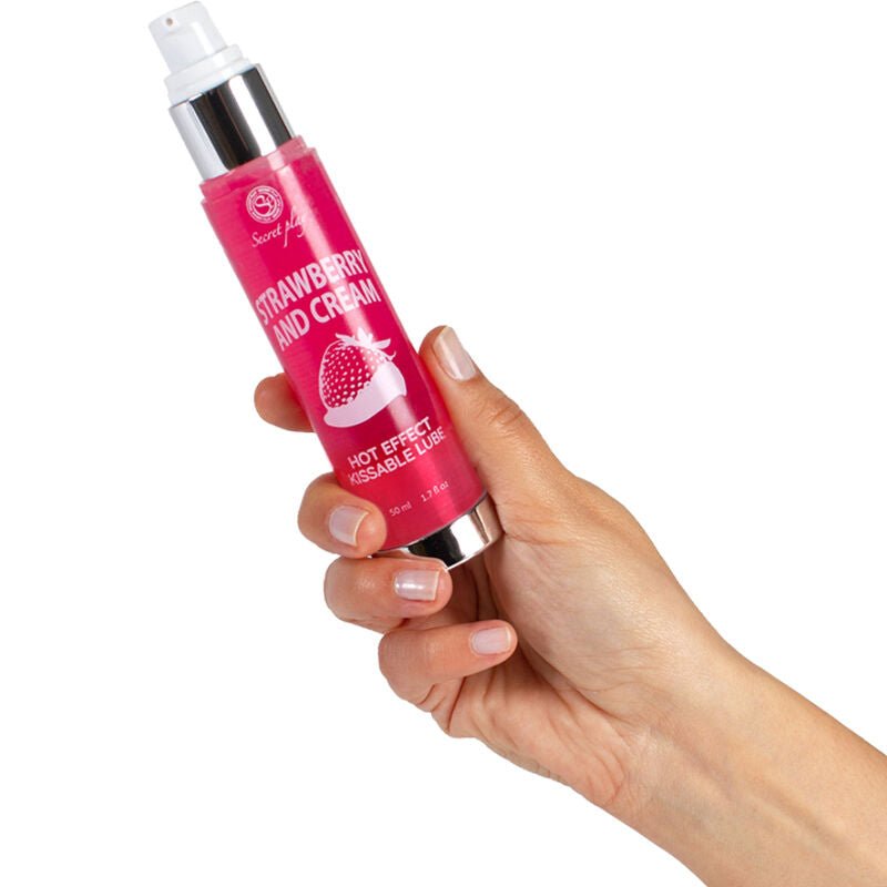 SECRETPLAY - LUBRIFICANTE 2 - 1 EFFETTO CALORE FRAGOLA E CREMA 50 ML - SECRETPLAY COSMETIC - Intimo per le occasioni speciali | The Game Lingerie