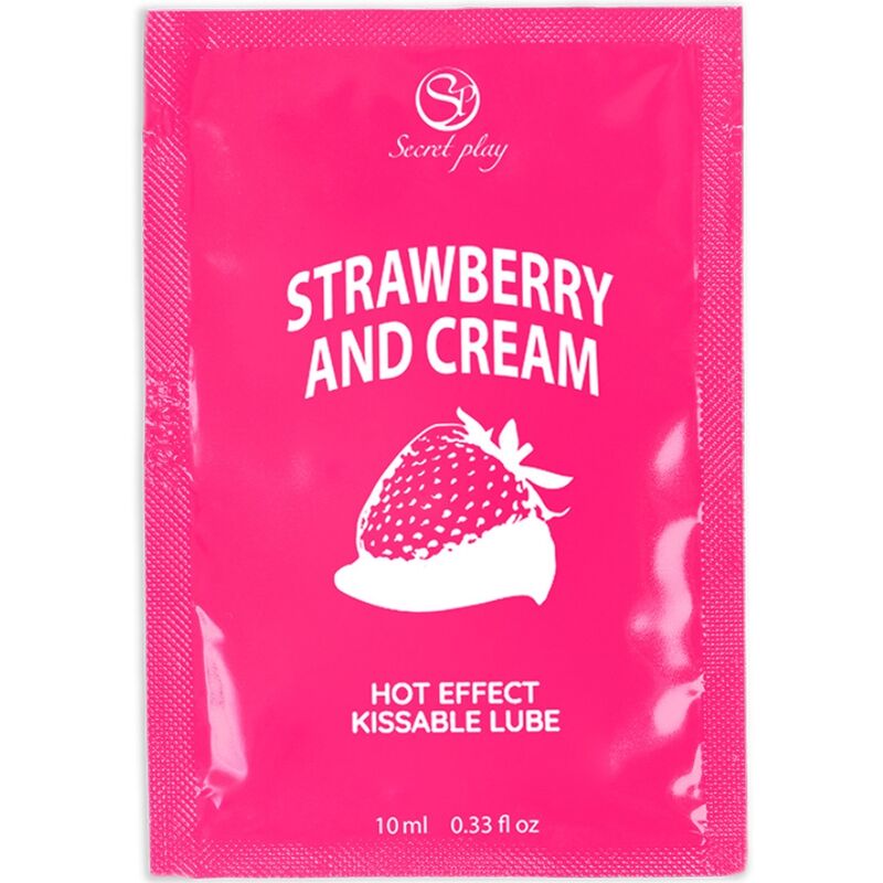 SECRETPLAY - LUBRIFICANTE MONODOSE FRAGOLE E CREMA 10 ML - SECRETPLAY COSMETIC - Intimo per le occasioni speciali | The Game Lingerie