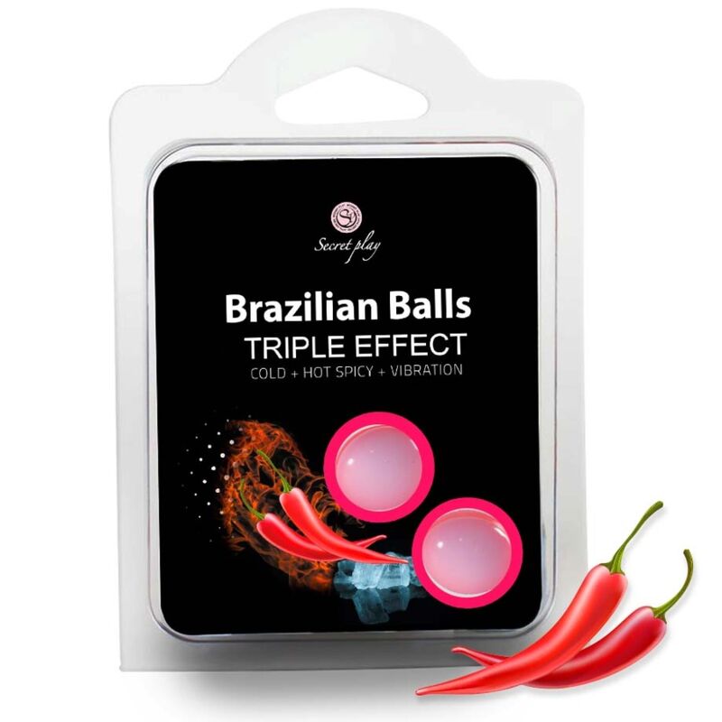 SECRETPLAY - SET 2 PALLINE BRASILIANE TRIPLO EFFETTO - SECRETPLAY COSMETIC - Intimo per le occasioni speciali | The Game Lingerie