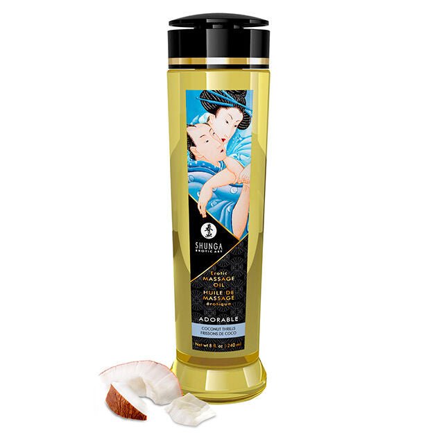 SHUNGA - ADORABILE OLIO DA MASSAGGIO EROTICO 240 ML - SHUNGA OILS - Intimo per le occasioni speciali | The Game Lingerie