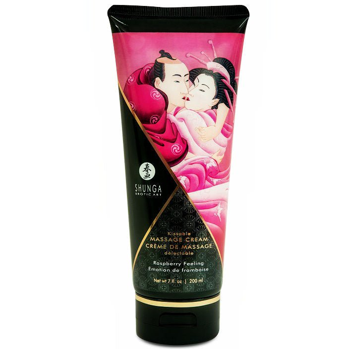 SHUNGA - CREMA DA MASSAGGIO AL LAMPONE 200 ML - SHUNGA MASSAGE CREAM - Intimo per le occasioni speciali | The Game Lingerie