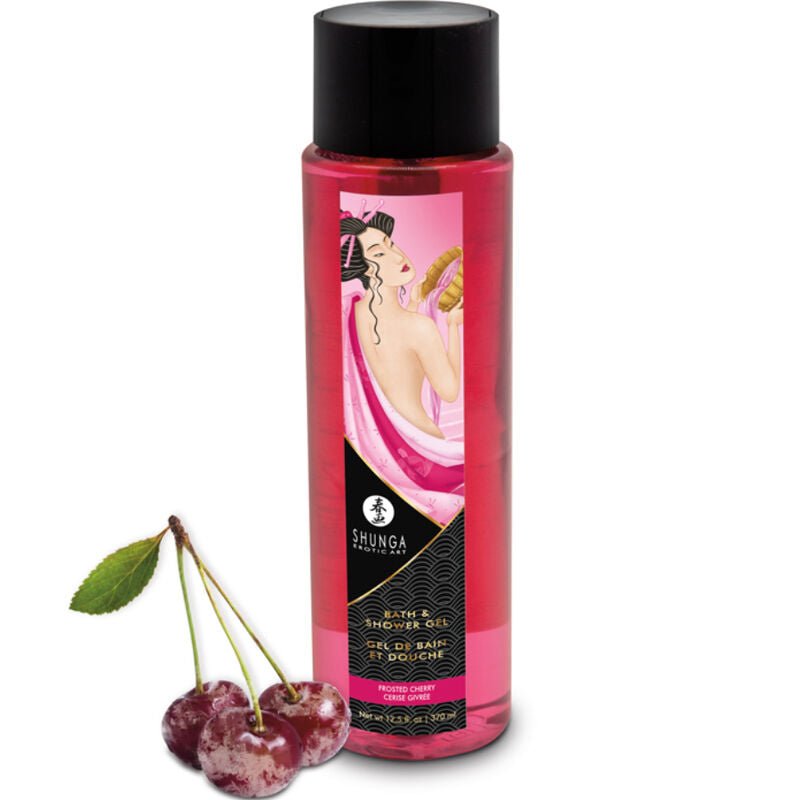 SHUNGA - GEL BAGNO DOCCIA CILIEGIA SATINATA 370 ML - SHUNGA BATH EXPERIENCE - Intimo per le occasioni speciali | The Game Lingerie
