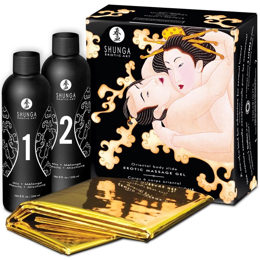 SHUNGA - GEL DA MASSAGGIO EROTICO CORPO A CORPO AL MELONE ORIENTALE - SHUNGA KITS - Intimo per le occasioni speciali | The Game Lingerie