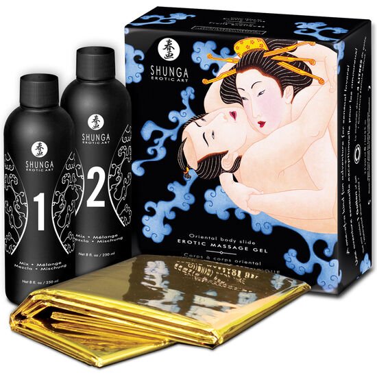 SHUNGA - GEL DA MASSAGGIO EROTICO CORPO A CORPO ORIENTALE AI FRUTTA ESOTICI - SHUNGA KITS - Intimo per le occasioni speciali | The Game Lingerie