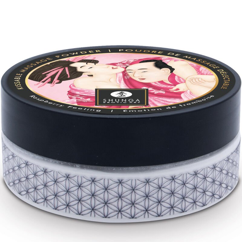SHUNGA - KIT POLVERE DA MASSAGGIO ALIMENTARE LAMPONE - SHUNGA BODY POWER - Intimo per le occasioni speciali | The Game Lingerie