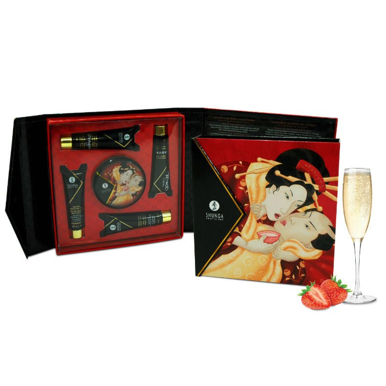 SHUNGA - KIT SEGRETO GEISHA FRAGOLE E CAVA - SHUNGA KITS - Intimo per le occasioni speciali | The Game Lingerie