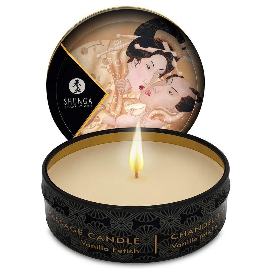 SHUNGA - MINI CARESS BY CANDELIGHT CANDELA DA MASSAGGIO VANIGLIA 30 ML - SHUNGA CANDLES - Intimo per le occasioni speciali | The Game Lingerie