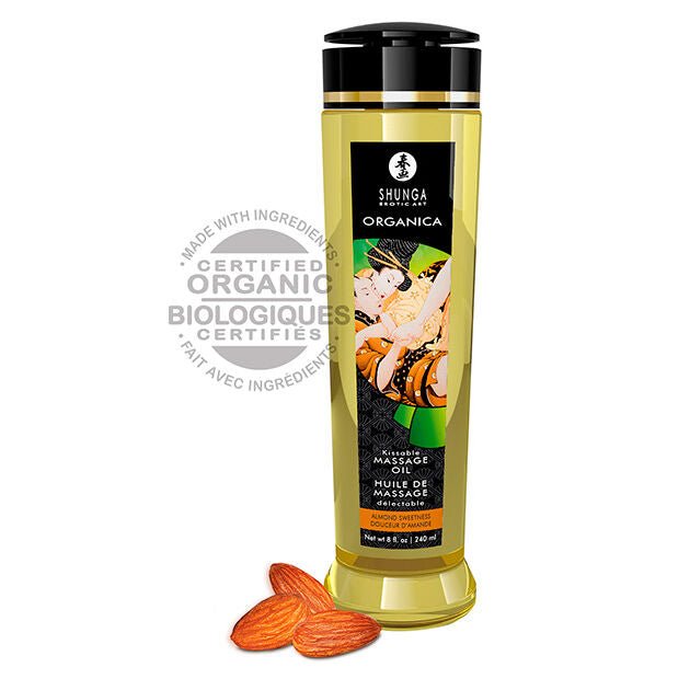 SHUNGA - OLIO DA MASSAGGIO ALLE MANDORLE BIOLOGICO 240 ML - SHUNGA OILS - Intimo per le occasioni speciali | The Game Lingerie