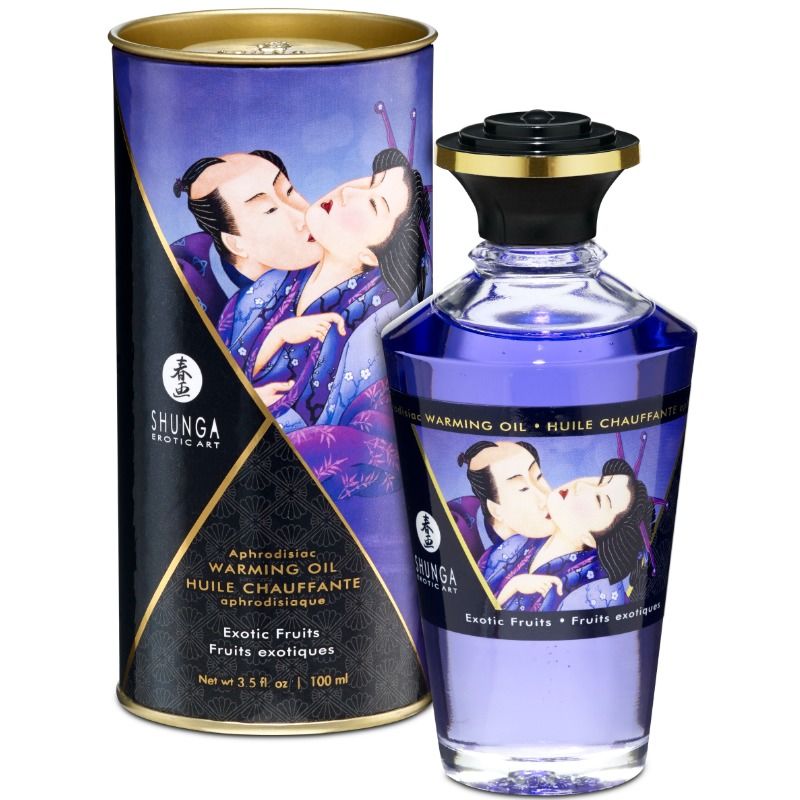 SHUNGA - OLIO DA MASSAGGIO EFFETTO CALORE SAPORE DI FRUTTA ESOTICA 100 ML - SHUNGA OILS - Intimo per le occasioni speciali | The Game Lingerie
