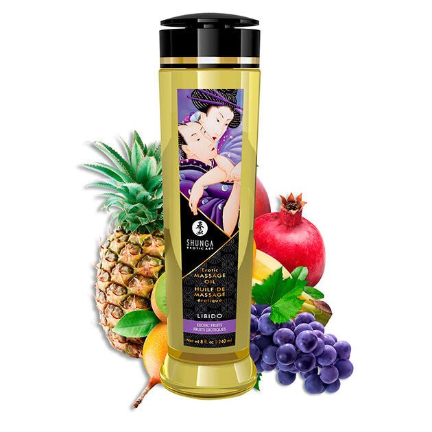 SHUNGA - OLIO DA MASSAGGIO EROTICO LIBIDO 240 ML - SHUNGA OILS - Intimo per le occasioni speciali | The Game Lingerie