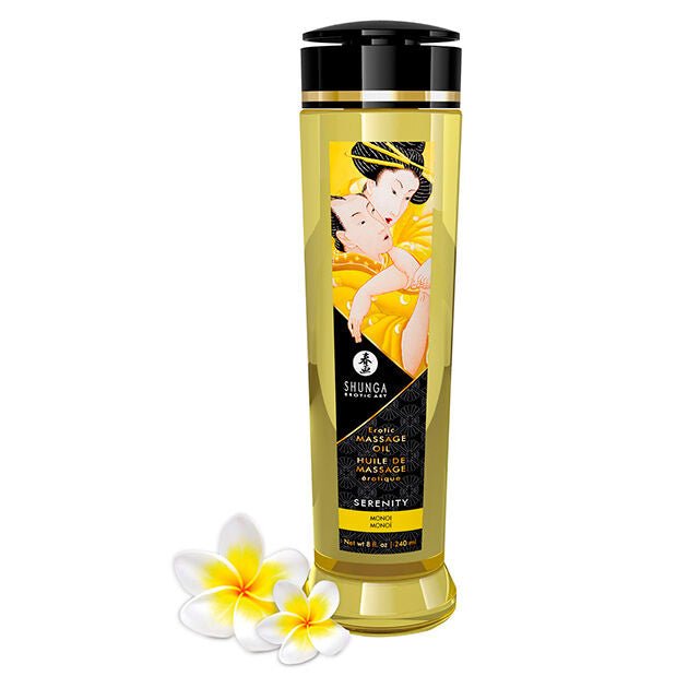 SHUNGA - OLIO DA MASSAGGIO EROTICO SERENITÀ 240 ML - SHUNGA OILS - Intimo per le occasioni speciali | The Game Lingerie