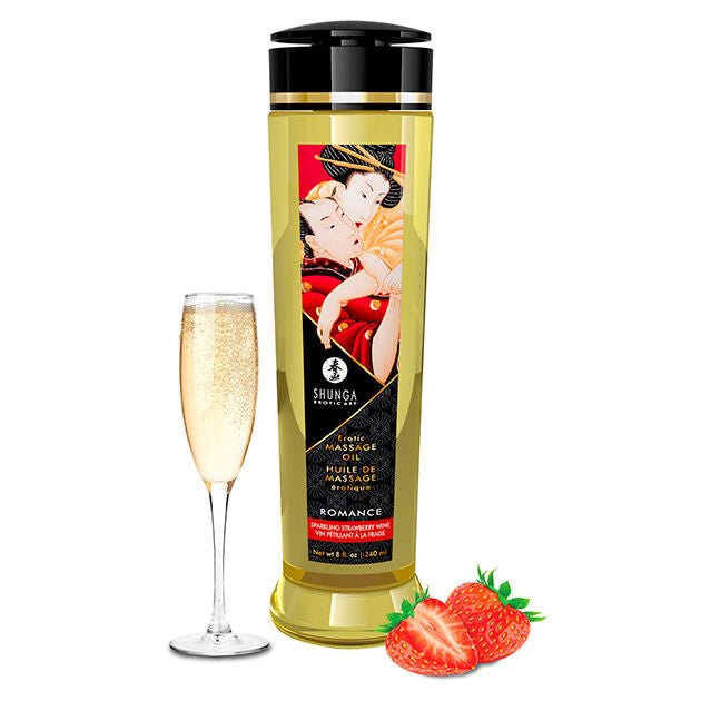 SHUNGA - OLIO DA MASSAGGIO ROMANTICO EROTICO 240 ML - SHUNGA OILS - Intimo per le occasioni speciali | The Game Lingerie