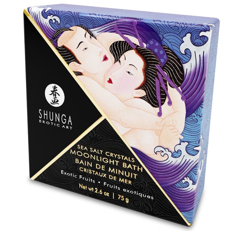 SHUNGA - SALI DA BAGNO AL GUSTO VIOLA ESOTICO 75 GR - SHUNGA BATH EXPERIENCE - Intimo per le occasioni speciali | The Game Lingerie