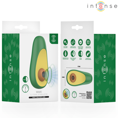 Stimolatore Clitorideo ad Aspirazione e Onde Soniche AVOCADO – WAKI - Intense - Intimo per le occasioni speciali | The Game Lingerie - Intimo per le occasioni speciali | The Game Lingerie
