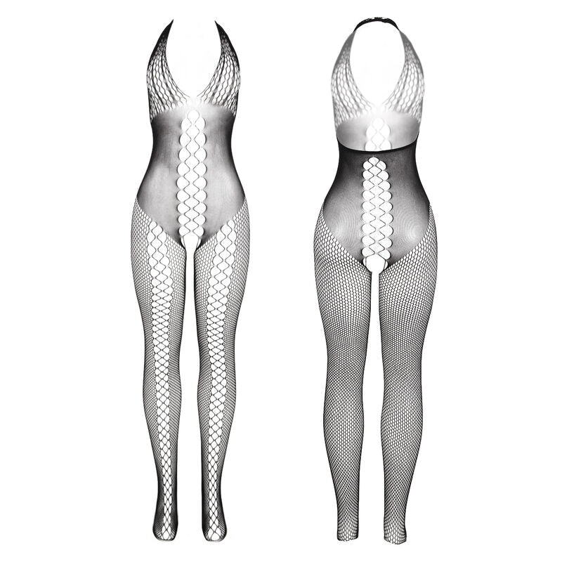 SUBBLIME - 951832 BODYSTOCKING CON SCHIENA APERTA E DETTAGLI INCROCIATI NERO TAGLIA UNICA - SUBBLIME BODYSTOCKINGS - Intimo per le occasioni speciali | The Game Lingerie