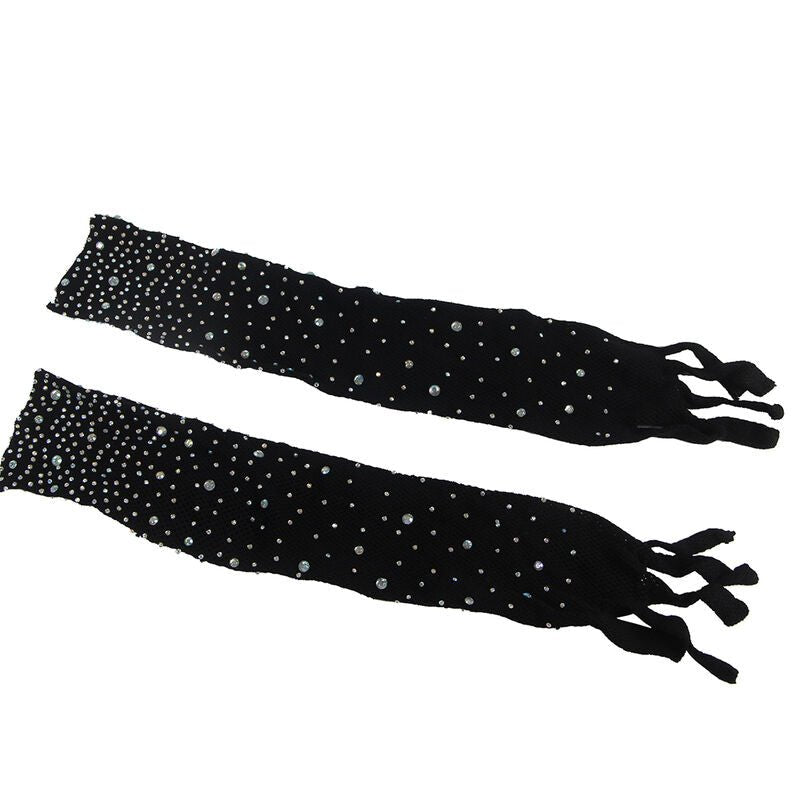 SUBBLIME - 952174 BODYSTOCKING A RETE CON GUANTI E STRASS NERO TAGLIA UNICA - SUBBLIME BODYSTOCKINGS - Intimo per le occasioni speciali | The Game Lingerie