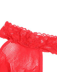 SUBBLIME - 952372 BODYSTOCKING A RETE E PIZZO SENZA CAVALLO CON COLLO ALTO ROSSO TAGLIA UNICA - SUBBLIME BODYSTOCKINGS - Intimo per le occasioni speciali | The Game Lingerie
