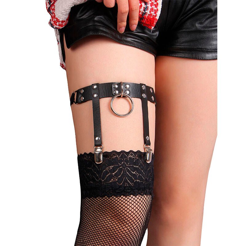 SUBBLIME - 953744 GIARRETRELLA PUNK IN PELLE REGOLABILE NERA TAGLIA UNICA - SUBBLIME FETISH - Intimo per le occasioni speciali | The Game Lingerie