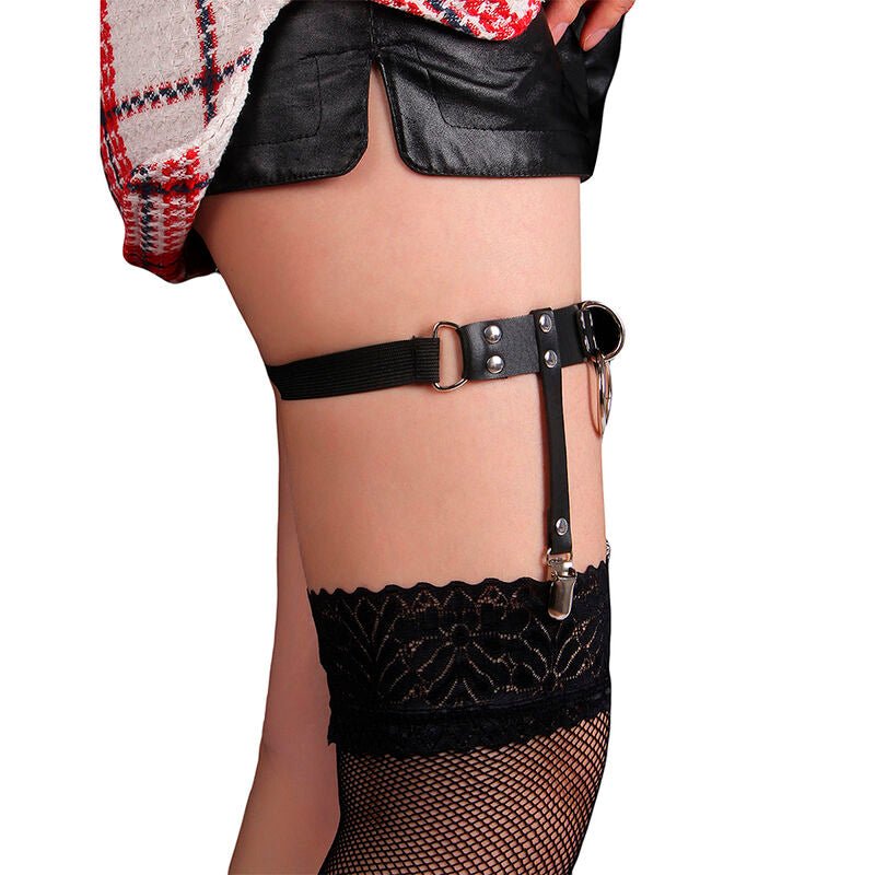 SUBBLIME - 953744 GIARRETRELLA PUNK IN PELLE REGOLABILE NERA TAGLIA UNICA - SUBBLIME FETISH - Intimo per le occasioni speciali | The Game Lingerie