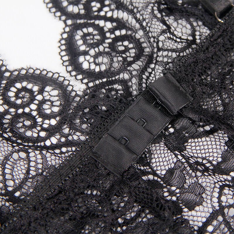 SUBBLIME - 953928 CAMICIA DA NOTTE IN SETA E PIZZO + SLIP NERO L/XL - SUBBLIME SETS - Intimo per le occasioni speciali | The Game Lingerie