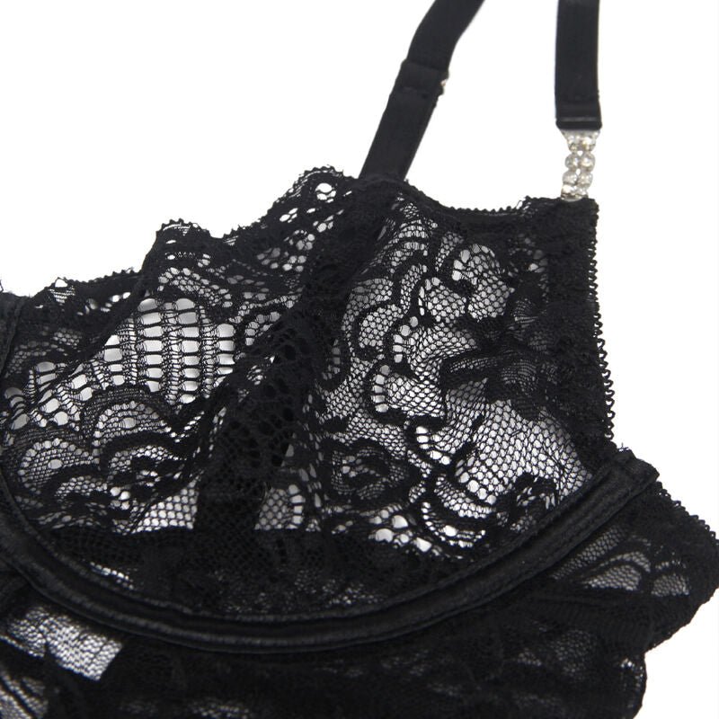 SUBBLIME - 954185 BABYDOLL IN PIZZO CON SPALLINE REGOLABILI NERO S/M - SUBBLIME BABYDOLLS - Intimo per le occasioni speciali | The Game Lingerie