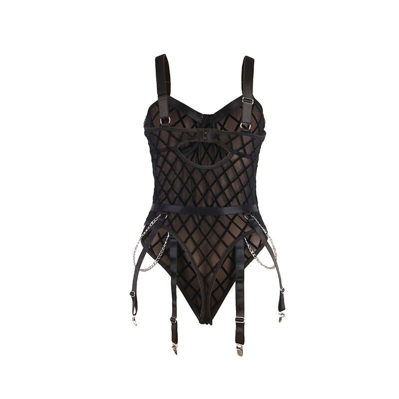 SUBBLIME - 9542277 BODY CON CATENE + CINTURA REGGICALZE NERO L/XL - SUBBLIME BODIES - Intimo per le occasioni speciali | The Game Lingerie
