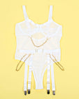 SUBBLIME - 954291 BODY CON CATENE + CINTURA GIACCHE BIANCO L/XL - SUBBLIME BODIES - Intimo per le occasioni speciali | The Game Lingerie