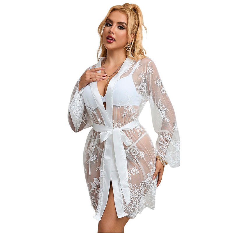SUBBLIME - 954376 CAMICIA DA NOTTE MANICA LUNGA CON DISEGNO FLOREALE BIANCO L/XL - SUBBLIME BABYDOLLS - Intimo per le occasioni speciali | The Game Lingerie